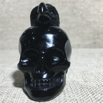 Gamtos cranium obsidianas kvarco kristalo Akmenys vestuvių namų puošybai čakrų gydymas Halloween 