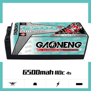 Gaoneng GNB 6500mAh 4S 14.8 V 110C 5.0 mm Kulka Hardcase LiPo Baterija XT90/XT60/T/EB5 Kištuko 1:8 1/8 keturių vairuoti off-road RC Automobilių