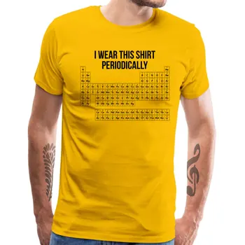 Geek Vyrų Viršūnes Tees Chemijos Periodinės Lentelės Elementai T Shirt Cool Grafinis Medvilnės Atsitiktinis marškinėliai Dizaineris O-Kaklo Marškinėlius