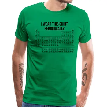 Geek Vyrų Viršūnes Tees Chemijos Periodinės Lentelės Elementai T Shirt Cool Grafinis Medvilnės Atsitiktinis marškinėliai Dizaineris O-Kaklo Marškinėlius