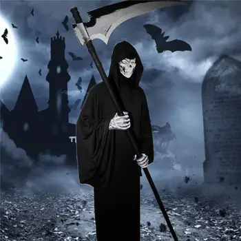 Grim Reaper Baisu Kaukolės Kaukę Realus Latekso Šalies Kaukė Siaubo Skeletas Galvos Apdangalai Helovinas Kostiumas Cosplay Priedai