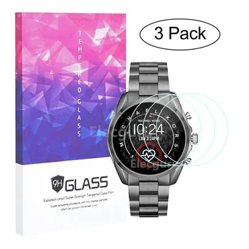 Grūdintas Stiklas Ekrano Apsauginės Plėvelės Michael Kors Prieigos Bradshaw 2,HD Nulio Įrodymas Smartwatch Ekrano Apsaugų,3 Paketas