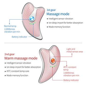 Guasha Grandymo Veido Massager LED Šviesos Microcurrent odos atjauninimo Elektros Kūno Masažas Mašina, Veido Kėlimo Lieknėjimo 45