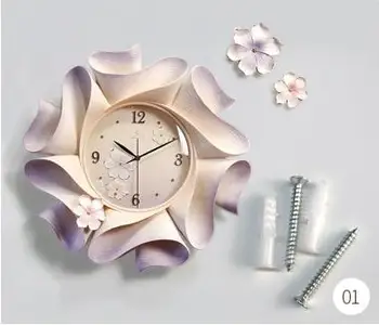 Gyvenimo kambario sienos laikrodį, creative mada įspaustu gėlių sieninis laikrodis, gražus, laikrodžiai, namų dekoro produktus