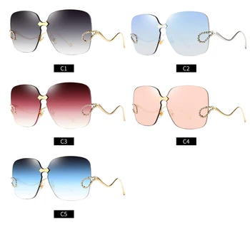 HBK 2020 Prabanga Lady Saulės akiniai Taškus Moterų Akiniai nuo saulės Elegantiškas kalnų krištolas Derliaus Lydinio Rėmas Classic Prekės ženklo Dizaineris Atspalvių