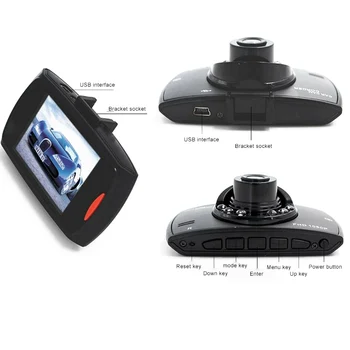HD 2.2 colių 1080P LCD Automobilinis DVR Transporto priemonės vaizdo Kamera, Vaizdo magnetofoną, Naktinio Matymo Brūkšnys Cam PUO88