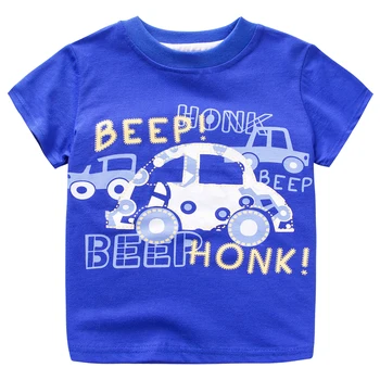 HH Berniukai 2021 Naujas Karštą Vasarą Cartoon Automobilį T-shirt Vaikai Trumpas Rankovės marškinėliai Kūdikiui Berniukas Medvilnės Atspausdinti Drabužiai, vaikiški Drabužiai