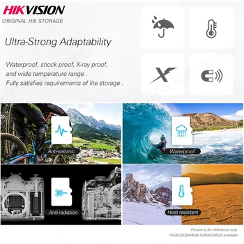 HIKVISION HikStorage Micro SD Kortelės Class10 Saugumo serijos TF Kortelę 16/32/64/128/256 GB Max 95Mb/s Atminties kortelę #L2