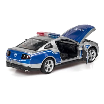 HOBEKARS 1:32 Automobilio Modelį Diecasts & Žaislinės Transporto priemonės Mustang GT Metalų Lydinio, Modeliavimo Policijos Automobilį Žaislai Su Garso, Šviesos, Vaikams Dovanų