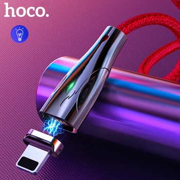 HOCO Magnetinio USB Kabelis iPhone 12 11 Xs Max Xr 8 7 Greito Įkrovimo C Tipo Kabelis, Duomenys, Kroviklis, Mikro USB Laidas Krovimo Laidas