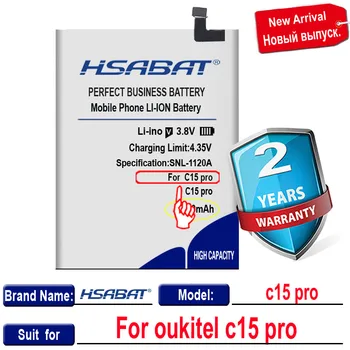 HSABAT 3700mAh Didelės Talpos Bateriją Oukitel C15 Pro Išmaniųjų Telefonų