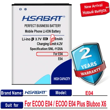 HSABAT 4300mAh Baterija ECOO E04 / ECOO E04 Plius Bluboo X6 E04 Baterijos