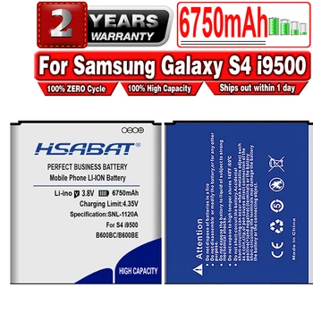 HSABAT 6750mAh B600BC B600BE Baterijos Samsung Galaxy S4 SIV S4 i9500 Aktyvus I9295 i9505 i9502 i9508 g7106 i9158 i9506 Grand 2