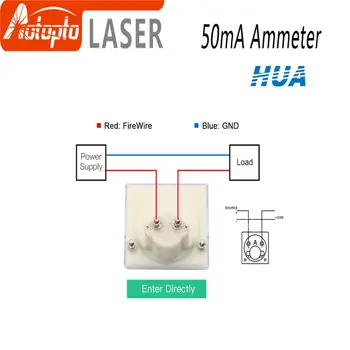 HUA Ammeter 50mA 85C1 DC 0-50mA Analoginis Amp Skydelis Skaitiklis, Dabartinis CO2 Lazerinis Graviravimas Pjovimo Staklės