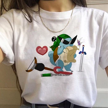 Harajuku T Marškinėliai Moterims Kawaii Juokingas Animacinių filmų T-shirt 90s Mielas Spausdinti Marškinėlius Mados Streetwear Viršuje Tees Moteris