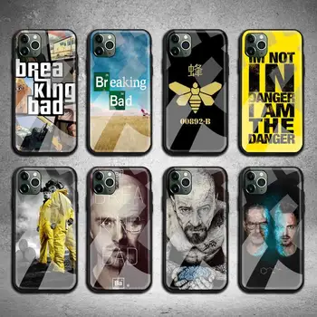 Heizenbergo Breaking Bad Telefono dėklas Grūdintas Stiklas iPhone 11 Pro XR XS MAX 8 X 7 6S 6 Plus SE 2020 atveju