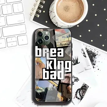 Heizenbergo Breaking Bad Telefono dėklas Grūdintas Stiklas iPhone 11 Pro XR XS MAX 8 X 7 6S 6 Plus SE 2020 atveju