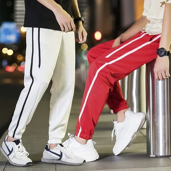 Hip-Hop Kelnės Vyrams 2018 Plius Dydis Prarasti Streetwear Mens Atsitiktinis Ziajać Berniukai Pusėje Juostele Dizaino vyriški Poilsiu Kelnės