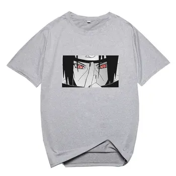 Hip-Hop Marškinėliai Japonija Harajuku Anime Naruto T-Shirt Vyrams ir Moterims Streetwear yaz Tees Topai Marškinėliai büyük Berniukas Drabužiai