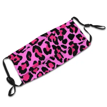 Hot Pink Leopard Print Daugkartinio Naudojimo Burną Kauke, Filtras, Kietas Kawaii Juokinga Custom Design Kaukės Cheetah Cheetah Spausdinti Cheetah Modelis