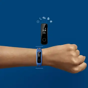 Huawei Honor Band 4 Veikia Smart Apyrankę 50m atsparumas Vandeniui Fitness Tracker Jutiklinis Ekranas Pranešimą Skambinkite Miego Stebėti Apyrankė