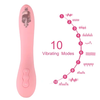 IKOKY 10 Vibravimo Režimų Šildymo Dildo Analinis Kaištis Klitorio Makšties Sekso Žaislai Moterims, Moteris, Magic Wand Stick Vibratorius