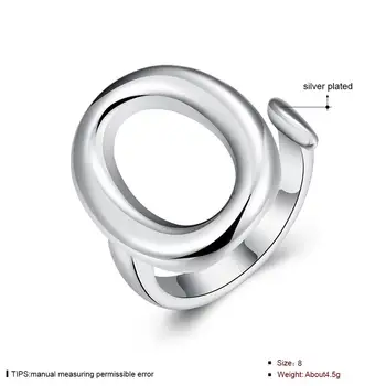 INALIS Paprasta Atidaryti Reguliuojamas Ovalo formos Žiedai Moterims, Romantišką Moterų Baltos spalvos Vario Žiedas Jubiliejų bižuterijos Naują Atvykimo