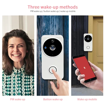 INQMEGA Vaizdo Doorbell Smart Wireless WiFi Saugumo Durys Bell Vaizdo Įrašymo Namuose Stebėti Naktinio Matymo Domofonas duris telefono