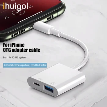 Ihuigol OTG USB iPhone Adapteris su USB 3.0 Konverteris, Pelę, Klaviatūrą, U Disko Kamera CardReader Duomenų Konverteris, Skirtas 