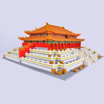 Imperial Palace Building Blocks Kinų Architektūros Uždraustasis Miestas Modelis Micro Diamond Blokuoti Žaislai Vaikams YZ088