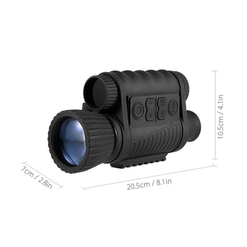 Infraraudonųjų spindulių Naktinio Matymo Monokuliariniai 6X50 Zoom Naktinio Matymo Akiniai 350M Atstumu Naktį Žiūrėti Stebėjimo ir Skaitmeninio Ir Medžioklės D