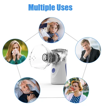 Inhaliatoriaus Nešiojamų Suaugusiųjų Astmos Inhaliatorių Purkštukai, Respiratorius Vaikams Nešiojamą Ultragarso Inhaliatorių Įkrovimo Purkštukai