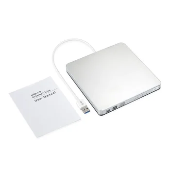 Išorės Slim USB 3.0 DVD įrašymo įrenginys DVD-RW VCD, CD RW Diskų įrašymo įrenginį Superdrive 