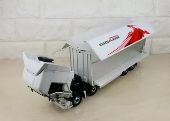 Išskirtinį Lydinio Modelis Dovana, 1:32 ISUZU GIGA 4X2 Van Express Konteinerių Sunkvežimių DieCast Žaislas Modelio Surinkimas,Apdaila