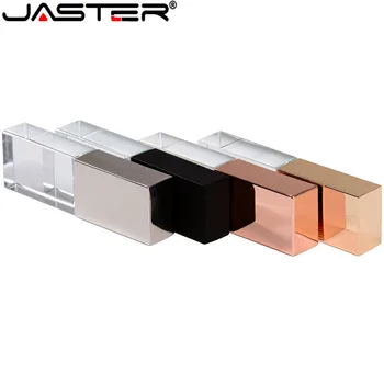 JASTER USB 2.0 akrilo crystal clear 3D flash drive, su įmonės Logotipu, dovana