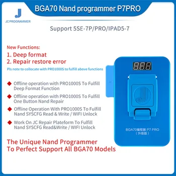 JC-P7 Pro PCIE NAND Flash IC Programuotojas Įrankis NAND Bandymo Rungtynių Nand Remonto Mašina iPhone 6S/ 6S Plius / 7 / 7 Plius/ iPad