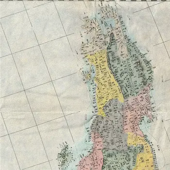 Japonų Lankstymo Žemėlapį iš Japonijos Derliaus Geographicus Tapybos Drobė Sienos Menas, Lipdukas Kambarį Namų Dekoro Kavinė Baras Baras Plakatas