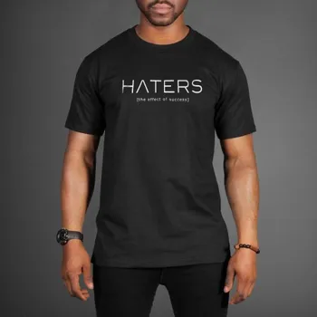 Jay-z HATERS medvilnės laisvalaikio T-shirt vyras marškinėlius euro dydis-trumpomis rankovėmis, O ant kaklo t-marškiniai, didmeninė nusikaltimų xs-xxl