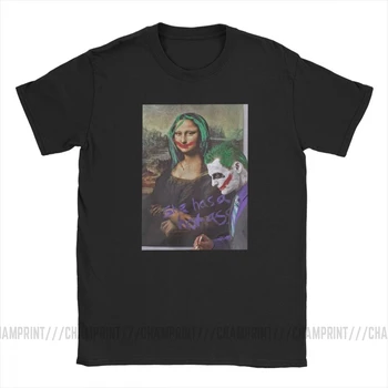 Joker Mona Lisa T-Shirts Ji Karštas Asilas Derlius T Shirts Vyro Trumpas Rankovėmis Drabužius Gimtadienio Dovana Tee Marškinėliai Grynos Medvilnės