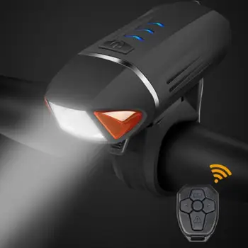 Juoda USB Įkraunamas LED Dviračio Nuotolinio Valdymo priekinis žibintas Dviračių Priekiniai Posūkio Signalo Ragų Šviesos Dviračių Priedai Dropshipping