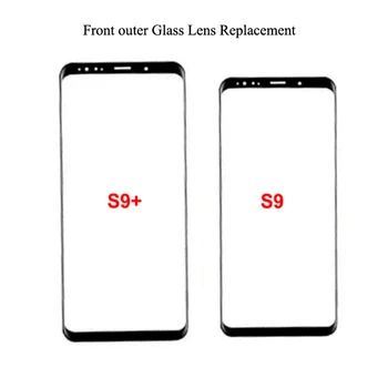 Juodas Samsung Galaxy S9 S9+ Plius Priekinės Stiklo Objektyvas Jutiklinio Ekrano Skydelio Remontas Replac