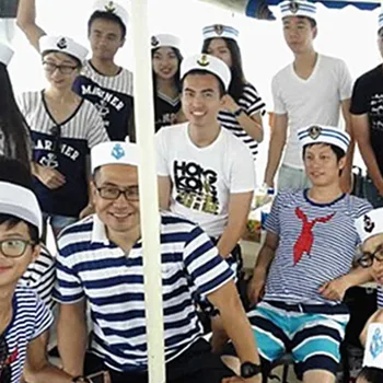 Juokinga Cosplay Karinės Kepurės Suaugusiems, Vaikams, Balta Kapitonas Sailor Skrybėlę Karinio Jūrų Laivyno Jūrų Armijos Kepurės Su Inkaro Sailor Kostiumų Priedai