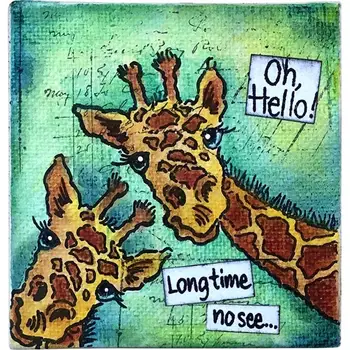 Juokinga, Žirafa, Metalo Pjovimo Miršta Atitinkamą Skaidraus Silikono Aiškių Ženklų Scrapbooking Amatų Mirti 2020 Naujas Iškirpti Kortelės