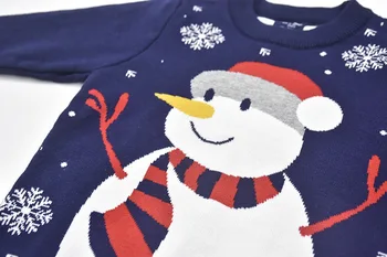 KALĖDOS sniego berniukų, mergaičių megztiniai vaikams kalėdų megztinis storas, šiltas megzti drabužiai vaikams, drabužiai medvilnės ilgomis rankovėmis viršūnes 3-9Y