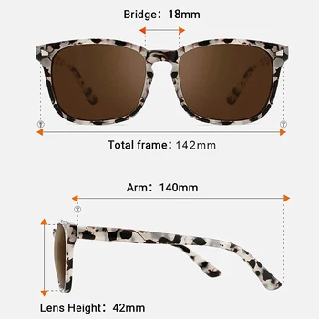 KAS CUTIE Poliarizuoti Akiniai nuo saulės Moterims, Vyrams 2020 Prekės ženklo Dizainas Leopard Stačiakampio Rėmo Klasikinis Madinga Stilingi Saulės Akiniai UV400