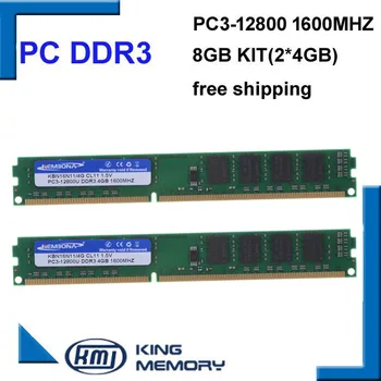 KEMBONA Nauja LONGDIMM Šilumos Kriaukle Atminties Ram Stalinis kompiuteris DDR3 8GB 8G 1 600mhz 8GB (Komplekto 2,2 X 4 GB) PC3-12800 1600