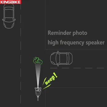 KINGBIKE Dviratį Šviesiai Žalias Lazeris Nuotrauka USB Įkrovimo MTB Dviračių Šviesos Elektrinio Dviračio Ragų Šviesos Saugos Įspėjamoji Lemputė Dviratį Bell