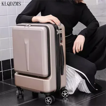 KLQDZMS Naujas Nešiojamas vežimėlio Bagažo 20/24inch transportavimo lagaminas slaptažodį vyrai moterys kelionės lagaminą ant ratų