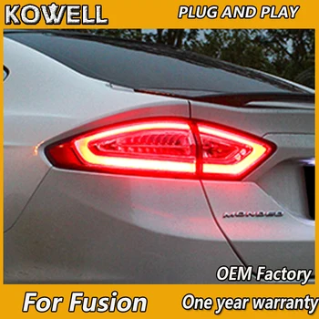 KOWELL Automobilių Optikos 4 gabalėliai Ford Mondeo Sintezės Žibintai 2013 m. m. m. 2016 LED Uodega Lempos Galinis Žibintas DRL+Stabdžiu+Parko+Signalas