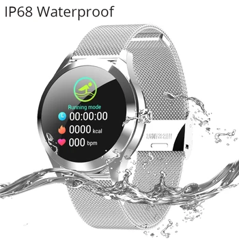 KW10 IP68 Vandeniui Smart Watch Moterų Širdies ritmo Tracker Sporto Smartwatch Fitneso Apyrankę Prijunkite 